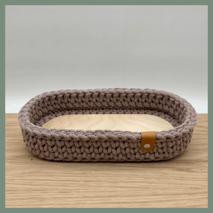 Dekokorb oval mit Holzboden – Bild 3